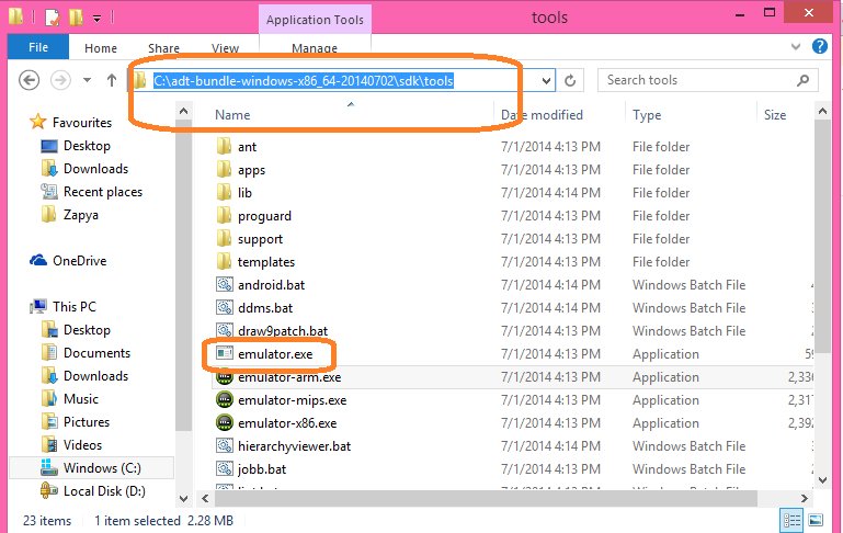 emulator android studio no such file or directory mac